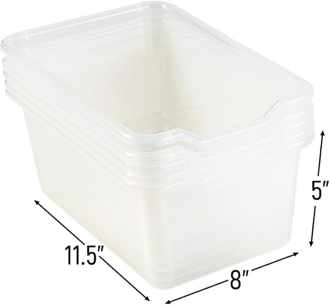 Fun Express Clear Scoop-Front Storage Bins - 10 Pc
