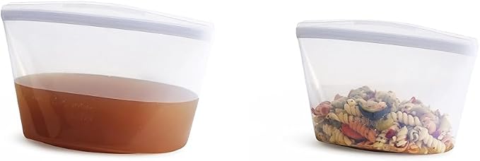 Stasher Reusable Silicone 6 Cup and 4 Cup Storage Bowls, Microwave and Dishwasher Safe