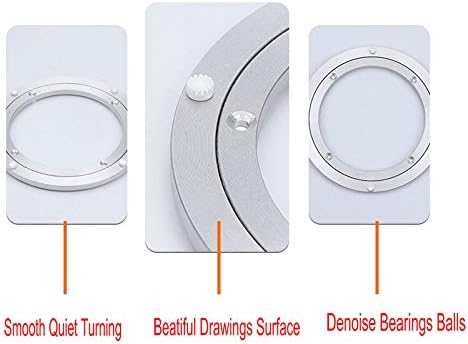 Aluminum Heavy Duty Lazy Susan Rotating Turntable Bearing Swivel Plate Hardware for Dining-Table (4 inch)