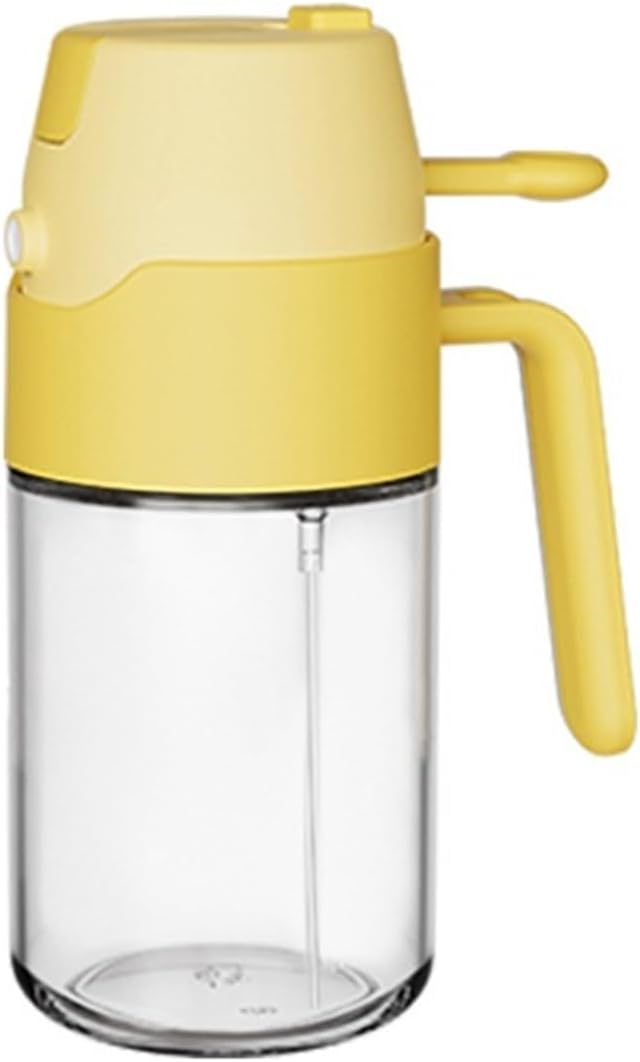 Oil Sprayer, Glass Oil Spray Bottle, Sprayer Mister, Continuous With Portion Control, For Cooking,for Kitchen, Air Fryer(Yellow,350ml)