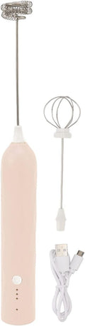 Small Household Egg Beater Mini Multifunctional Blender Handheld Electric Stirrer Foam Maker Whisk Cordless Milk Coffee Foamer (Apricot)