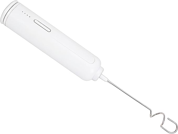 Zerone Milk Frother Handheld Rechargeable Electric Whisk, 10000 RPM, 3 Speeds for Lattes, Cappuccinos, and Hot Chocolate, Perfect for Home or Office Use (White)