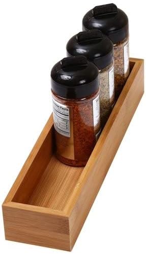 YBM Home Bamboo Drawer Organizer Storage Box for Kitchen Drawer, Junk Drawer, Office, Bedroom, Children Room, Craft, Sewing, and Bathroom, 6 Pack 3x9x2 inch