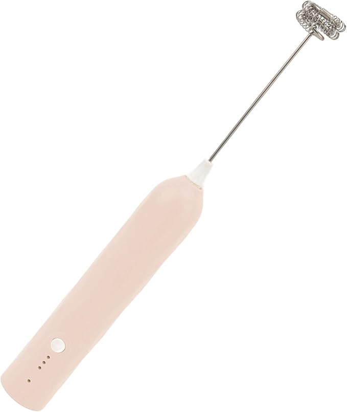 Small Household Egg Beater Mini Multifunctional Blender Handheld Electric Stirrer Foam Maker Whisk Cordless Milk Coffee Foamer (Apricot)