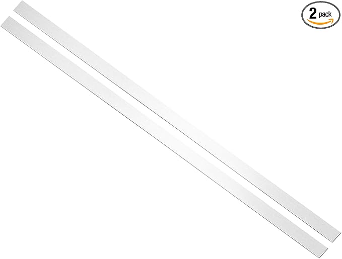 uxcell 2Pcs 304 Stainless Steel Sheet Gap Filler, 30" x 1" Self-Adhesive Metal Molding Trim Strip Gap Cover for Microwave Mirror Frame Home Decoration, Brushed Silver