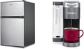 Midea WHD-113FSS1 Compact Refrigerator, 3.1 cu ft, Stainless Steel & Keurig® K-Supreme Single Serve K-Cup Pod Coffee Maker, MultiStream Technology, Gray