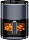 Simple Deluxe 12-in-1 Air Fryer 6.34 Qt, Digital Preset Airfryer with Visible Window, Nonstick and Dishwasher-Safe Basket, Air Fry, Roast, Bake, Dehydrate, Fries, 1700W, Gary