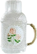 GLigeT Iced Tea Pitcher 2200ml Glass Water Pitcher Carafe with Lid Heat Resistant Glass Kettle with A Cup for Hot Cold Brew Iced Tea Juice Water Jug