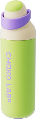 CHAKO LAB Insulated Stainless Steel Water Bottle, BPA-Free Sports Water Bottle,Spout and Straw,Leak Proof Locking Lid,Designed for Travel, School, and Sport,BPA Free,23 oz,Green