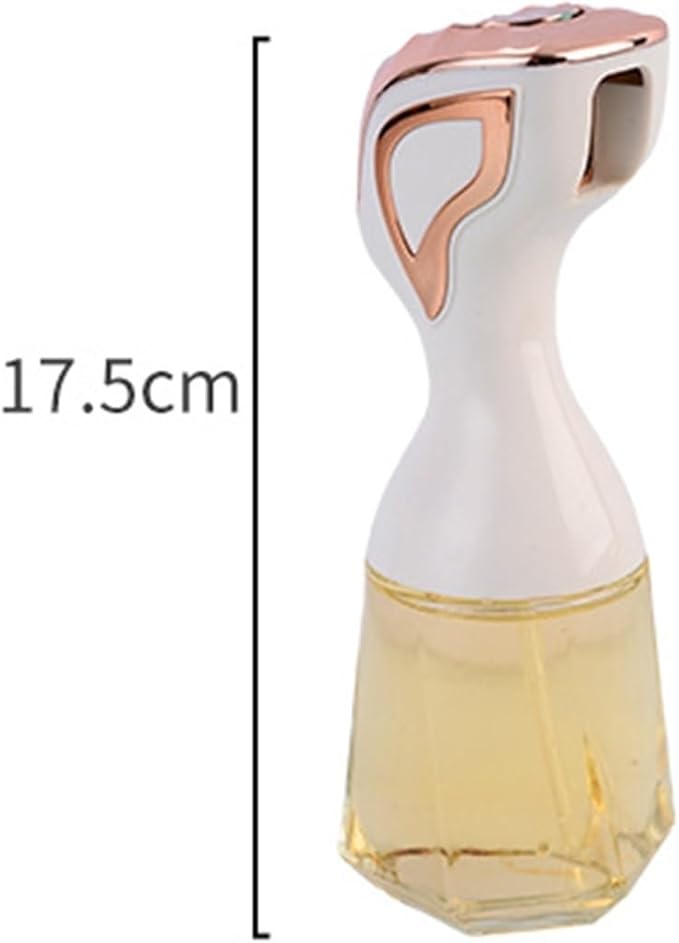 Oil Dispenser for Kitchen, Glass Household Olive Oil Sprayer Push Type for Air Fryer Salad Baking Dispenser Bottle for Cooking(Silver)
