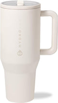 HydroJug Traveler 40oz, Insulated Tumbler with Handle & Straw, Cream