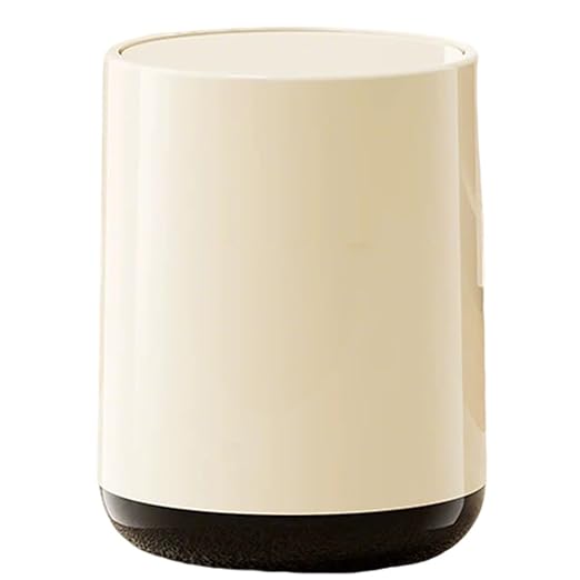 Plastic Round Trash can, Universal Trash can with lid, Open, Suitable for Living Room, Bedroom, Restaurant, Office, Study Room(B)