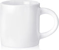 Roshtia 1 Pieces 3 oz Espresso Mugs Espresso Cups Mini Coffee Mugs with Handles Porcelain Coffee Cups Ceramic Smooth Demitasse for Tea Drinks Cocoa Milk Water (White)