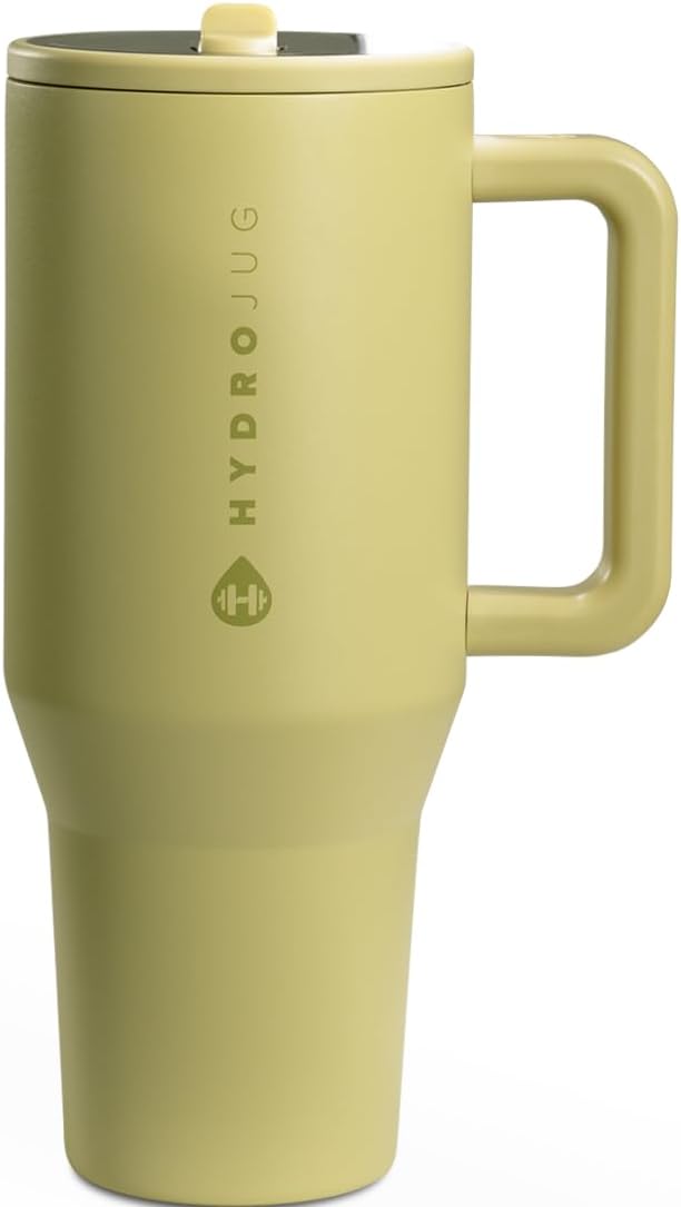 HydroJug Traveler 32oz, Insulated Tumbler with Handle & Straw, Olive