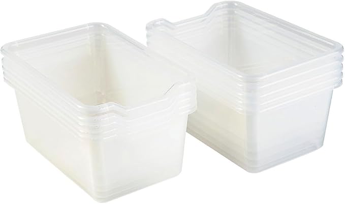 Fun Express Clear Scoop-Front Storage Bins - 10 Pc