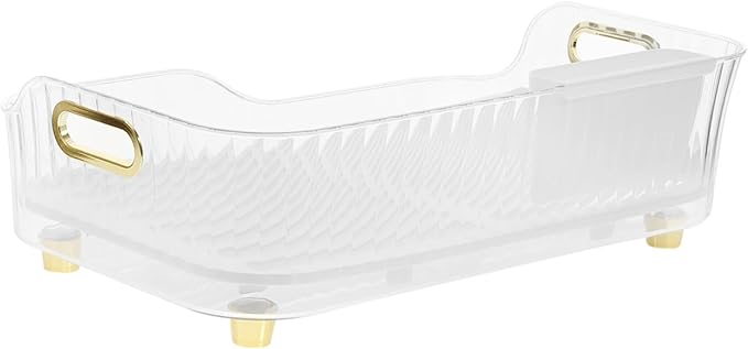 GALPADA Dish Drying Rack Over Sink Tableware Drainer Holder Plastic Kitchen Dish Drainer with Plate and Bowl Storage for Countertop Organization
