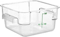 Soro Essentials- 2 qt. Polycarbonate Square Food Storage Container with Graduated Markings Clear Color- Stackable Storage Bin Plastic Food Container with Handle for Pantry Organizer Storage Kitchen