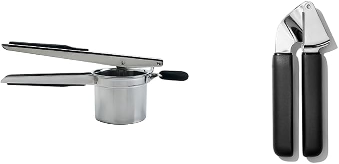 OXO Good Grips Stainless Steel Potato Ricer + NEW OXO Good Grips Garlic Press
