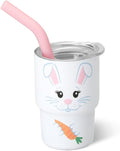 Swig Life Swig Shots Insulated Tumbler 2oz, Stainless Steel Mini Tumbler with Lid and Silicone Straw, Double Wall & Vacuum Sealed, Mini Tumblers for Shots (Easter Bunny)
