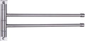 GERZWY Bathroom Swing Arm Towel Bars 2-Arm Wall Mount Stainless Steel Bath Towel Rack Hanger Towel Holder Organizer Brushed Finish HYG02-LS