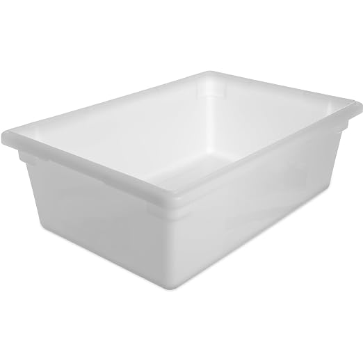 Carlisle FoodService Products StorPlus Storage Box, Container for Storing and Serving Food, 18" x 26" x 9", White