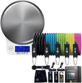 INEVIFIT Strength & Nutrition Bundle, Digital Kitchen Scale & 150 LBS Resistance Band Set for Home Workouts & Meal Prep