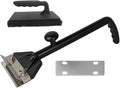 Chef Master Griddle Scraper Cleaning Kit Combo - Flat Top Grill Cleaner w/Replacement Blade & Scrubber - Griddle Cleaning Kit - Long Handle, Stainless Steel Flat Grill Scraper - 90254