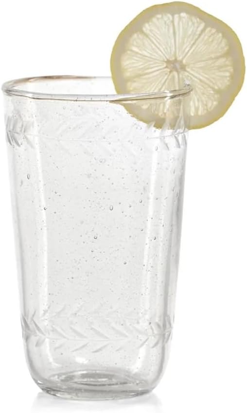 Zodax Tuscan Handmade Etched Glass - Sets of 4 (Highball)