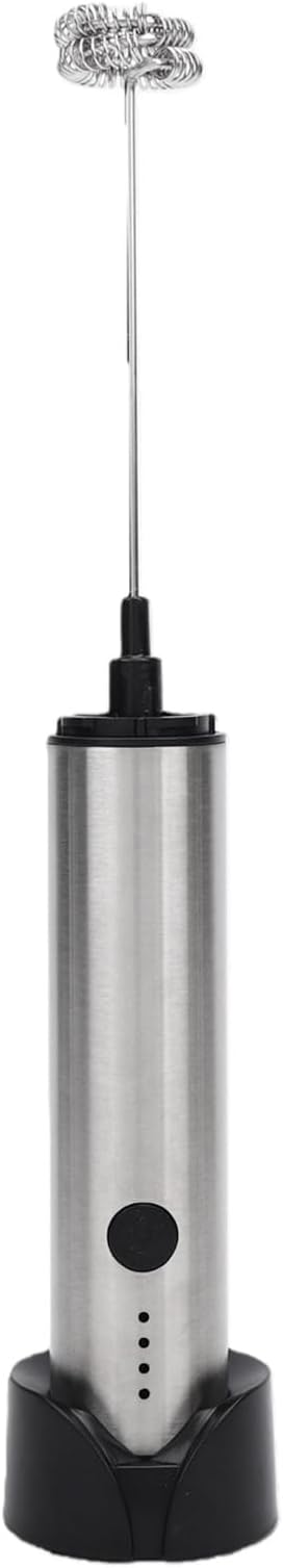 USB Rechargeable Cordless Milk Frother Wand, Handheld Milk Frother Drink Mixer, Electric Whisk Foam Maker Mini, Ideal for Coffee, Hot Chocolate, Matcha, Cappuccino & Lattes