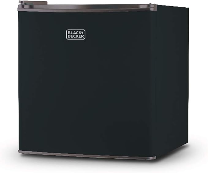 BLACK+DECKER BCRK17B Compact Refrigerator Energy Star Single Door Mini Fridge with Freezer, 1.7 Cubic Feet, Black & Keurig® K-Supreme Single Serve K-Cup Pod Coffee Maker, MultiStream Technology, Black