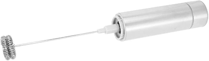 Stainless Steel Electric Milk Frother, Handheld Egg Beater Mixer, Double Spring Mixing Head, 19000RPM Speed, for Coffee Shops, Restaurants, Home, Includes 2 Detachable