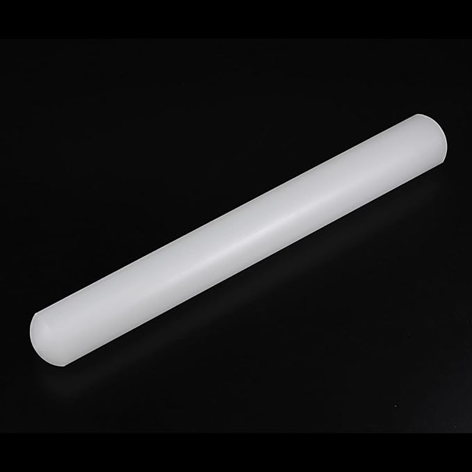HARFINGTON Fondant Rolling Pin 12 Inch x 1.38 Inch PP Plastic Non-Stick Fondant Roller Dough Roller Kitchen Decorating Tools for Fondant Cookie Pastry Pizza Clay Dough
