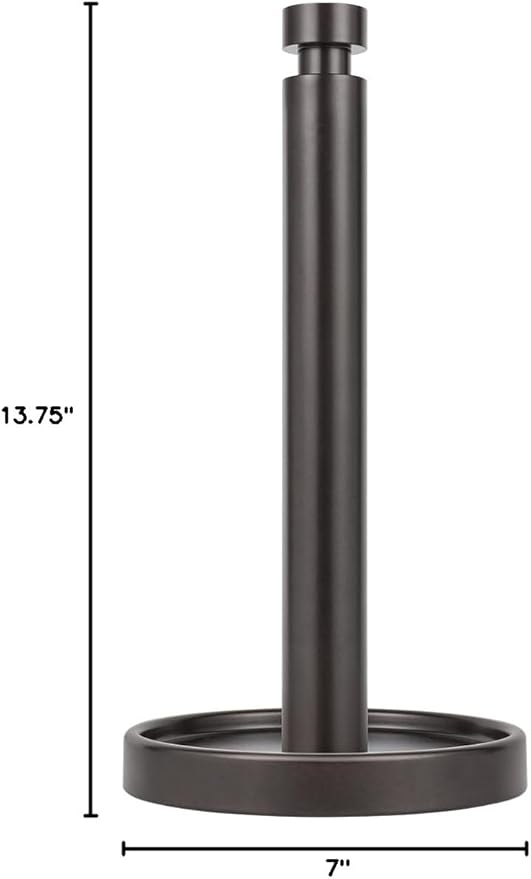 Ivilon Paper Towel Roll Stand - Steady and Easy Tear - Fits All Paper Towel Rolls - Oil Rubbed Bronze