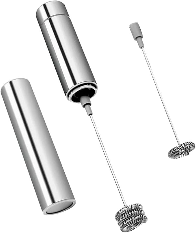 for Electric Milk Frother Handheld Milk Foamer,Stainless Steel Whisk Coffee Latte Cappuccino Foam Maker for Lattes and Hot Chocolates
