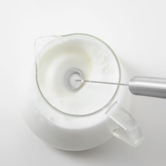&NE NIM-353 Nikii Cafe Milk Frother 1.0 x 9.8 inches (2.5 cm) x Length 9.8 inches (25 cm) Milk Whisk Stainless Steel Electric Whisk Milk Creamer Latte Art Small