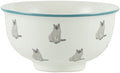 London Pottery 4.5’’ Small Bowl, 10 OZ Porcelain Bowl for Kitchen Dessert Rice Side Dish Snack Soup Fruits Cereal Ice Cream, Microwave & Dishwasher Safe, Easy Clean Stackable (Cat，Rice Bowl,300ml)