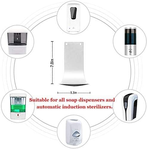 5PCS Drip Tray for Wall Mounted Soap Dispenser, Prevent Dripping and Spraying, Dispenser Stand, Water Tray, Detergent Cup Holder (White)