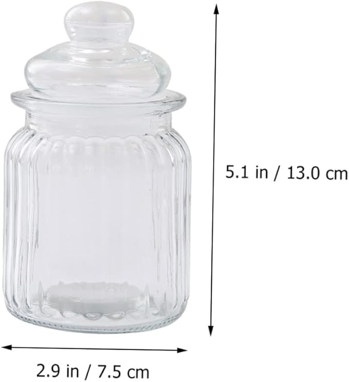 4pcs Storage Bins Lids Glass Storage Jars for Food Prep Containers Compact