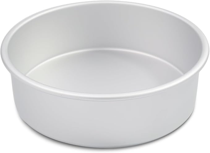 9 Inch Cake Pan, Aluminum Round Cake Baking Pans Tins For for birthday cake party cake, Non-Toxic, Only Handwasher.Silver(9×3 round Cake Pan)