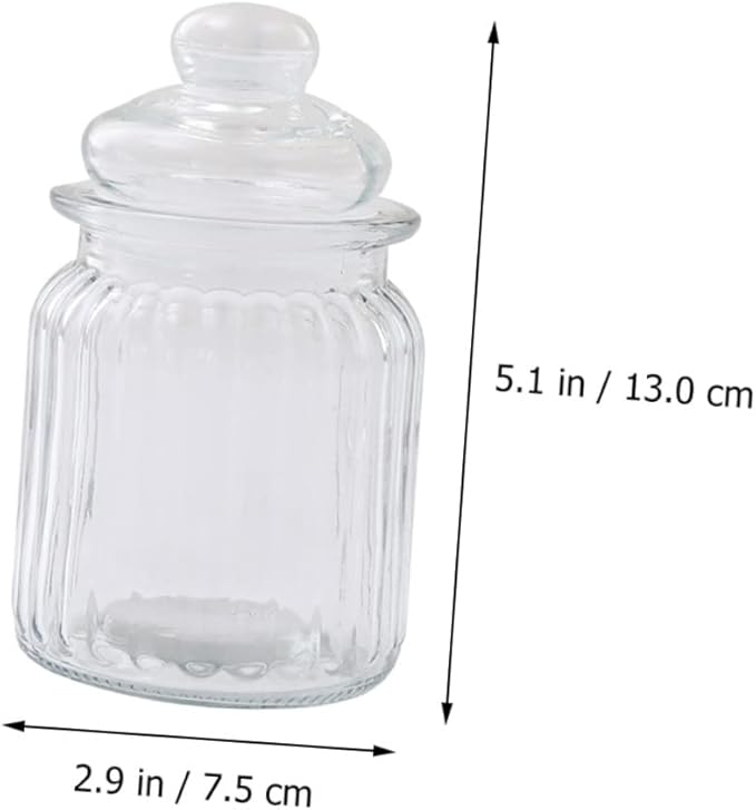 4pcs Glass Storage Can Meal Prep Containers Lids for Pantry Organization
