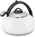 Cuisinart CTK-EOS2W Peak 2-Quart Teakettle, Make 2-Quarts of Boiling Water in this Classic Tea Kettle, Whistle Sound to Signal Water is Ready, White