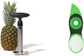 OXO Good Grips Stainless Steel Pineapple Corer & Slicer + OXO Good Grips 3-in-1 Avocado Slicer - Green