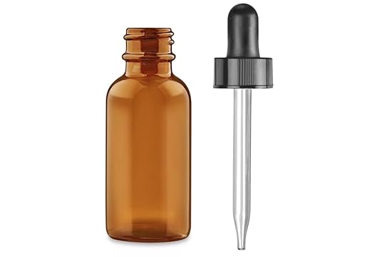 United Scientific™ 2oz (60mL) Leakproof Flint Glass Dropper Bottles, Amber Glass, Pack of 12