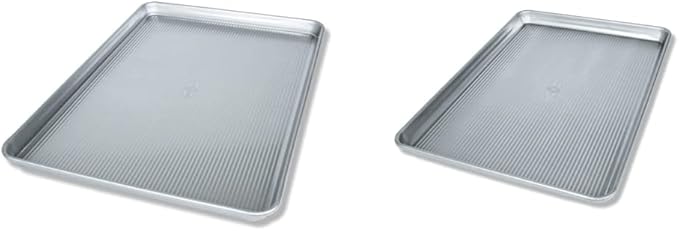 USA Pan Extra Large and Half Sheet Baking Pans | Commercial Grade Aluminized Steel Bakeware