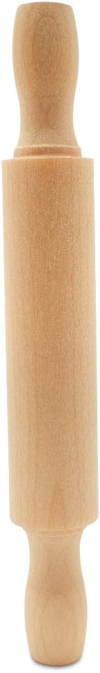 Wooden Mini Rolling Pin, 5 Inches Long, Pack of 50, Great for in The Kitchen and Crafting by Woodpeckers