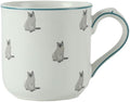 London Pottery 250ml/8.5-Ounce Ceramic Drinking Cup with Handle, Porcelain Mug for Hot Coffee, Tea, or Cocoa, Microwave, Dishwasher, Freezer Safe (Cat，Mug，250ml)