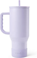 SANDJEST Purple 40oz Tumbler with Handle and Straw, Insulated Stainless Steel Travel Coffee Mug for Women Girls, Gift Idea for Birthday Christmas Mothers Day