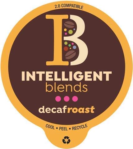 Intelligent Blends Decaf Dark Roast Coffee Pods, 100 ct, Single Serve Pods – 100% Arabica Coffee, Compatible with Keurig K Cups Maker