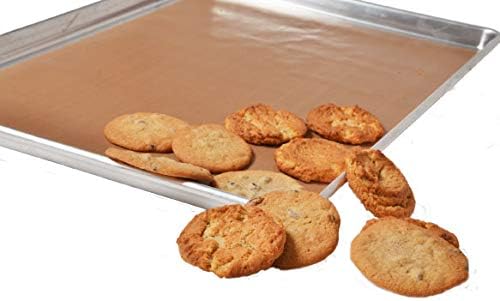 5 Sheets - PTFE Non-Stick Baking Sheet/Pan Liners 6.7 mil thick - Used for Food Processing, Heat Press Transfers, and many other manufacturing uses (Brown, 20" x 20")