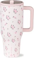HydroJug Traveler 40oz, Insulated Tumbler with Handle & Straw, Wildrose